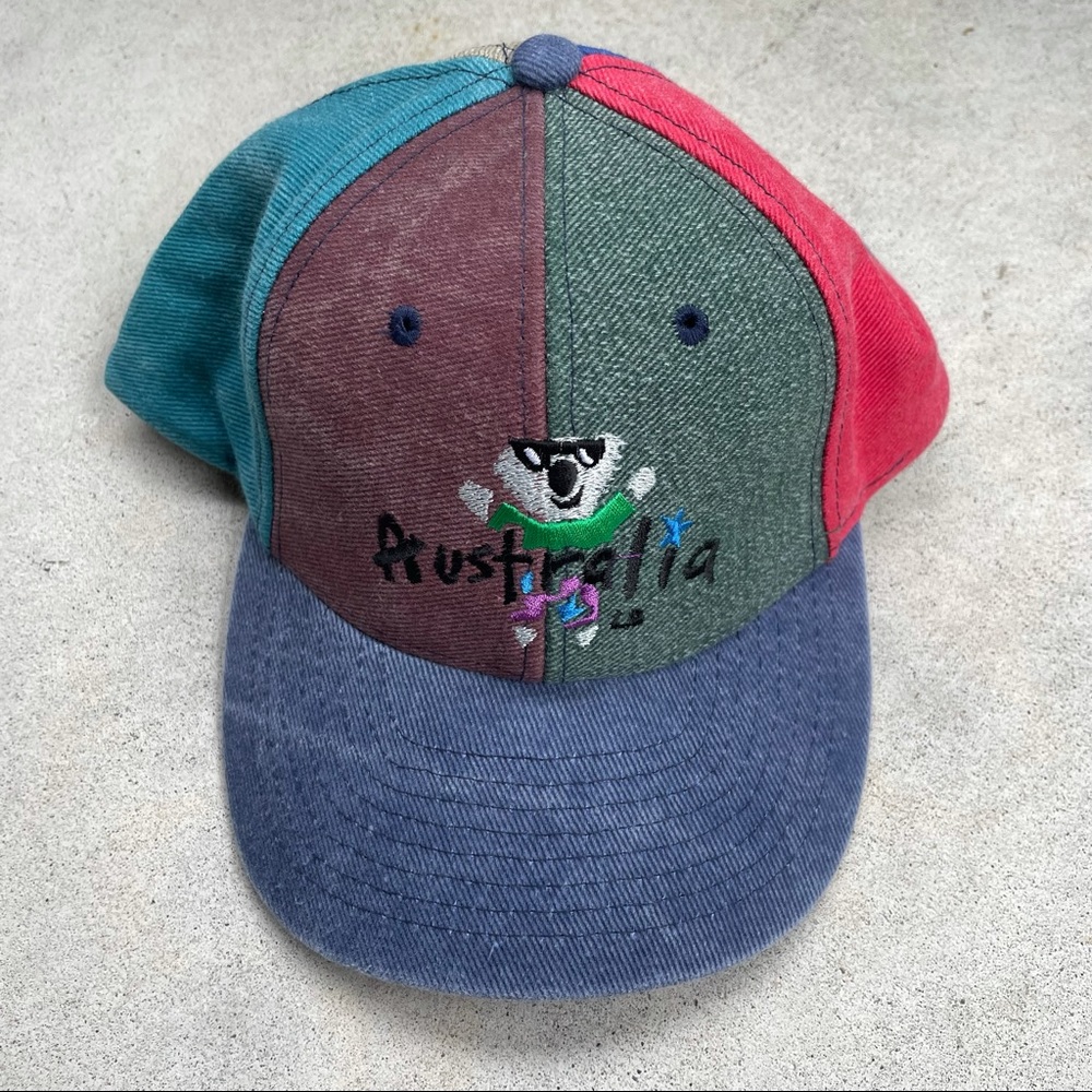 Vintage Australia Koala bear hat multicolour adjustable